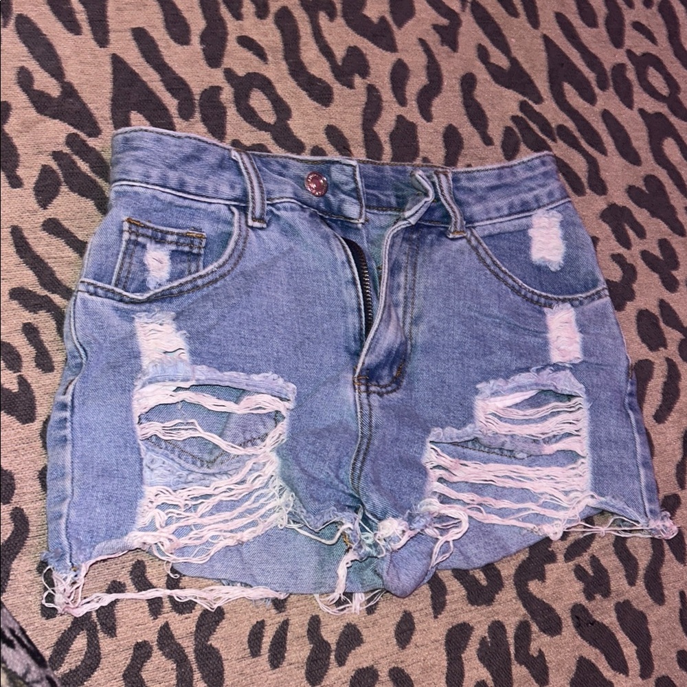 SHEIN Blue Denim Fabric